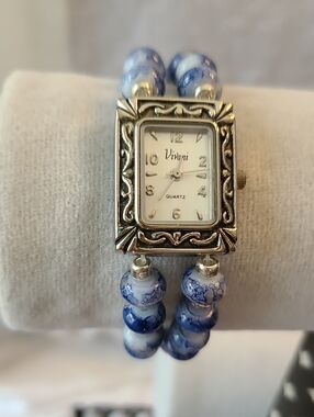 Vivani Blue Beaded Women's Quartz Watch